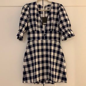 Gingham Reformation Mini Dress with tags